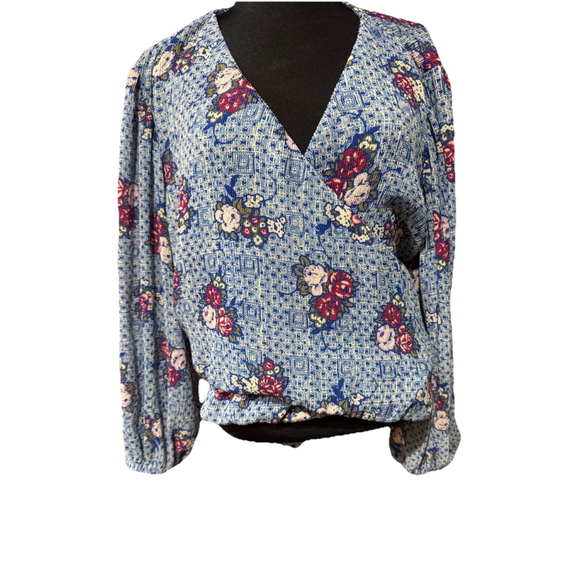 The Odells V-Neck Wrap Top Anthropologie XL - Picture 13 of 15